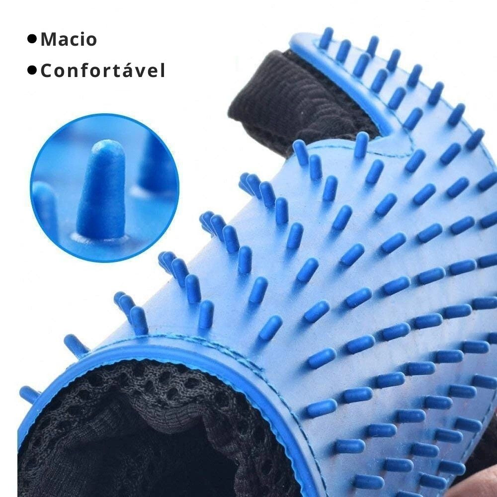 Luva Escova Nano Magnética Removedora de Pelos