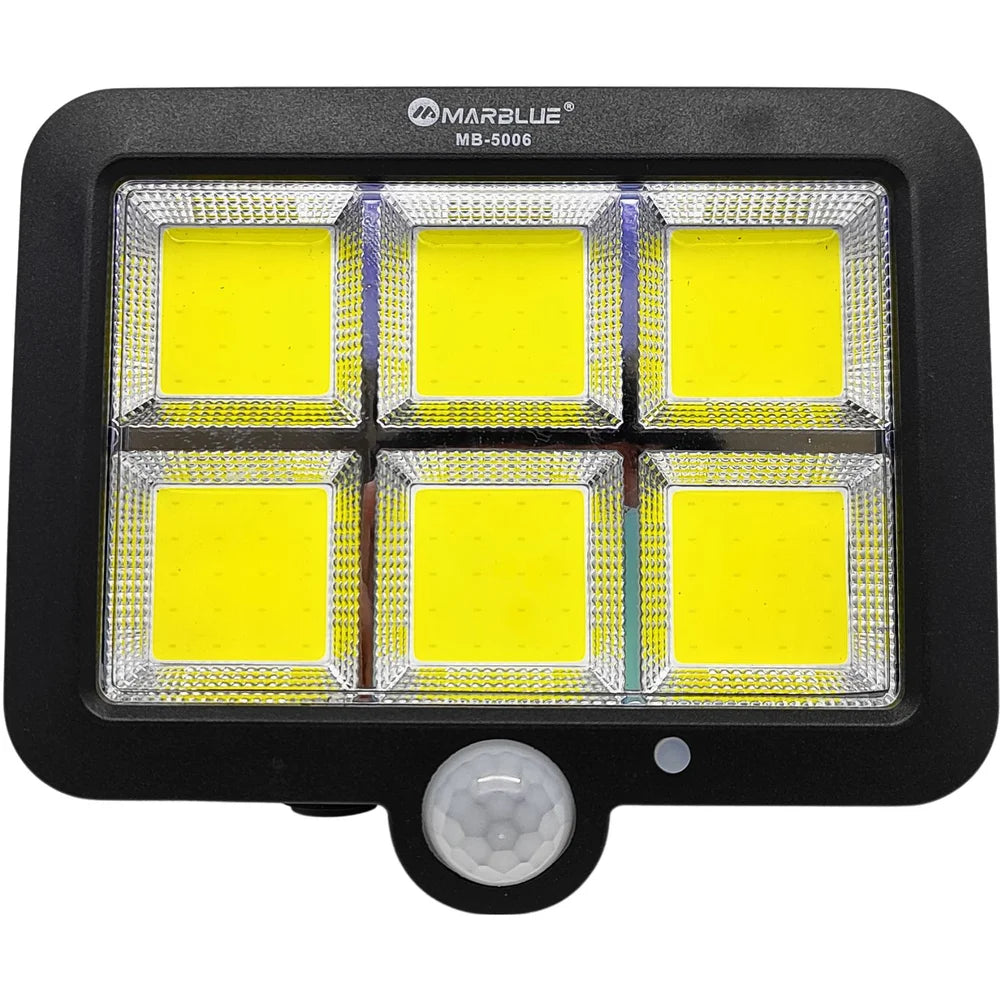 Luminária Refletor Solar 120 LEDs com Sensor de Presença