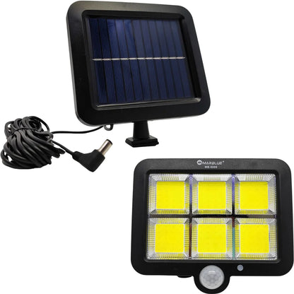 Luminária Refletor Solar 120 LEDs com Sensor de Presença